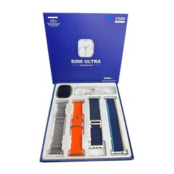 Smartwatch S200 Ultra with 4 Straps 49mm (Call Version) NFC Black Smartwatch S200 Ultra with 4 Straps 49mm (Call Version) NFC Black